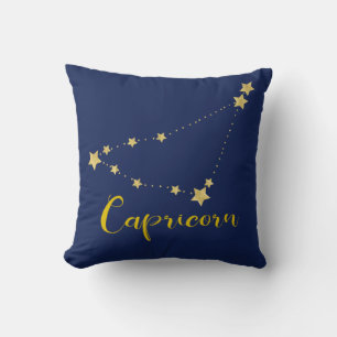 Capricorn Astrology with Constellation of Stars Cushion