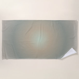 Capricorn Aura Gradient Zodiac, Green Brown Beach Towel