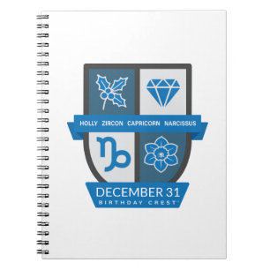 Capricorn Birthday Crest™ December 22-31 Journal