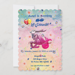 Capricorn Birthday Party December 22 – January 19) Invitation