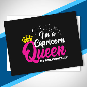 Capricorn Birthday Queen Zodiac December January Postcard