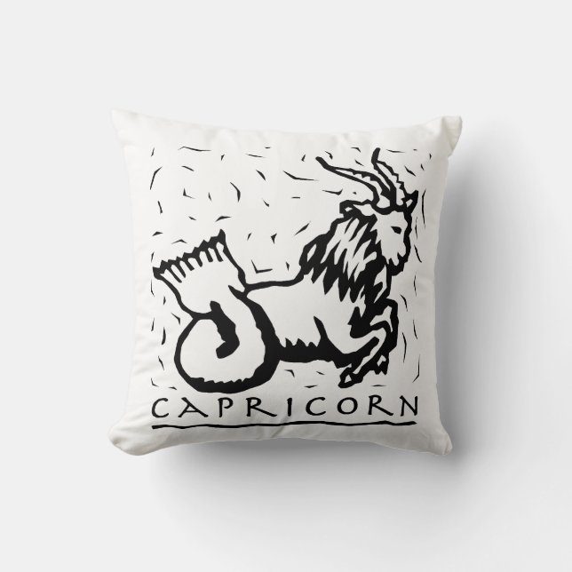 Capricorn Birthday Year Astrological Zodiac Sign Cushion (Front)