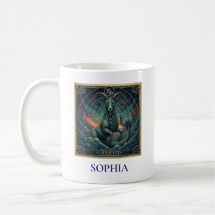 Capricorn Blue Celestial Zodiac Coffee Mug