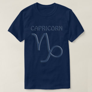 Capricorn Blue Zodiac Symbol Mens T-Shirt