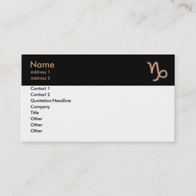 Capricorn Business Card (Front)