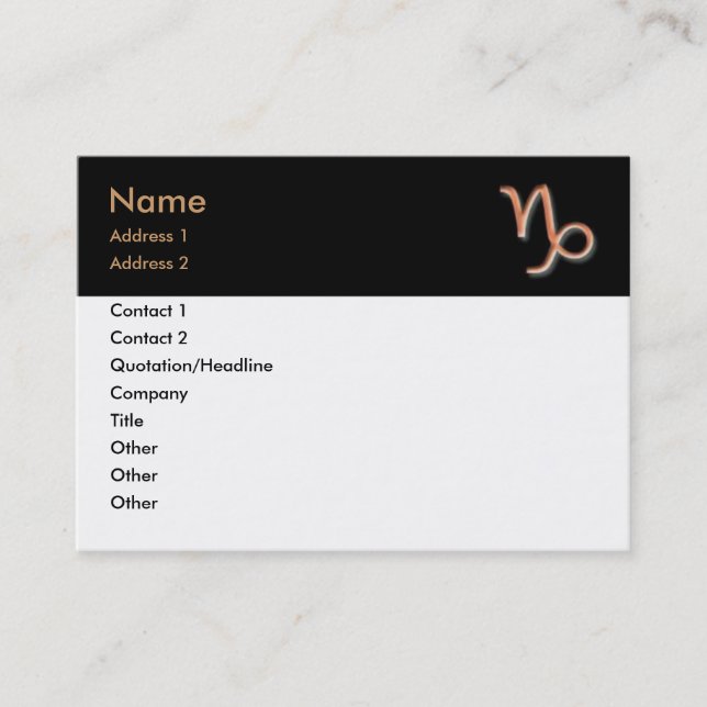 Capricorn Business Card (Front)
