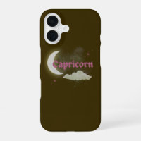 Capricorn Celestial Moon Cloud Stars Astrology Art