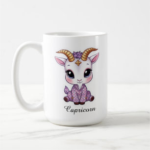 Capricorn Celestial Zodiac Mug - Pink Sea-Goat