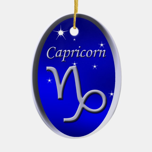 Capricorn Christmas Ornament (Front)