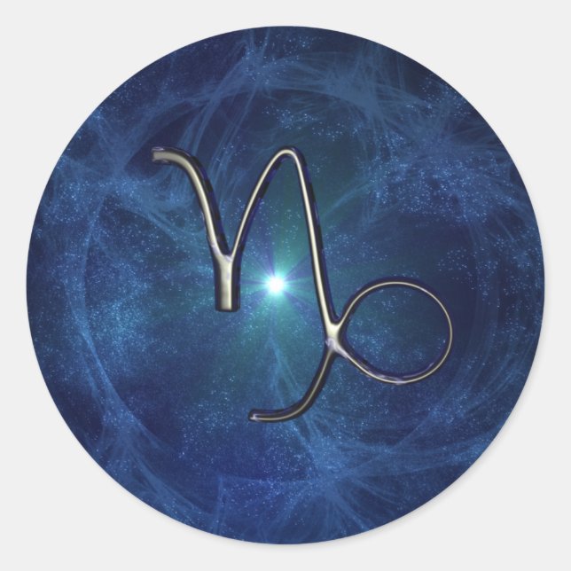 Capricorn Classic Round Sticker (Front)