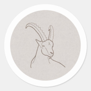 Capricorn Classic Round Sticker