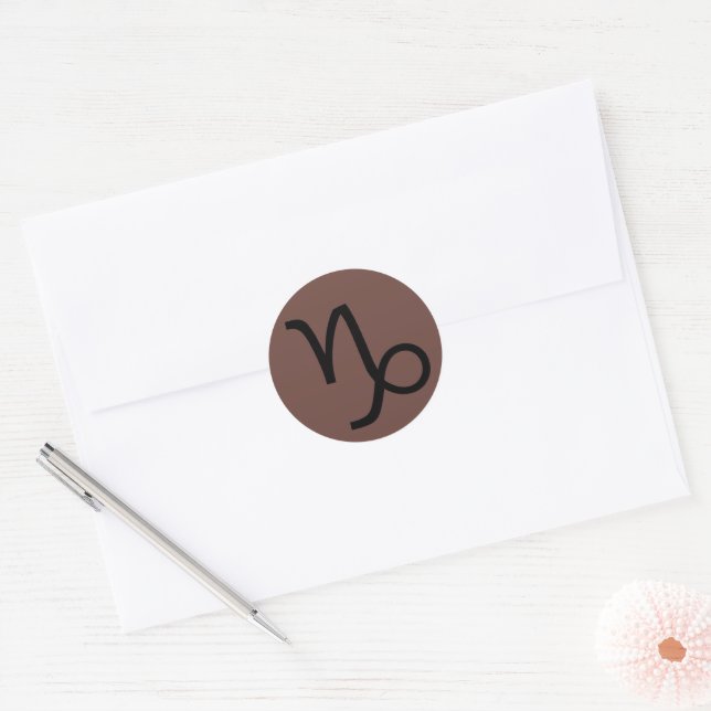 Capricorn Classic Round Sticker (Envelope)