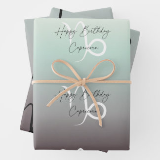 Capricorn Colorstrolgy Birthday Wrapping Paper Sheet