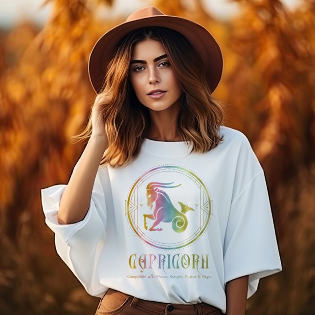 Capricorn Compatibility Designed T-Shirt (Creator Uploaded)