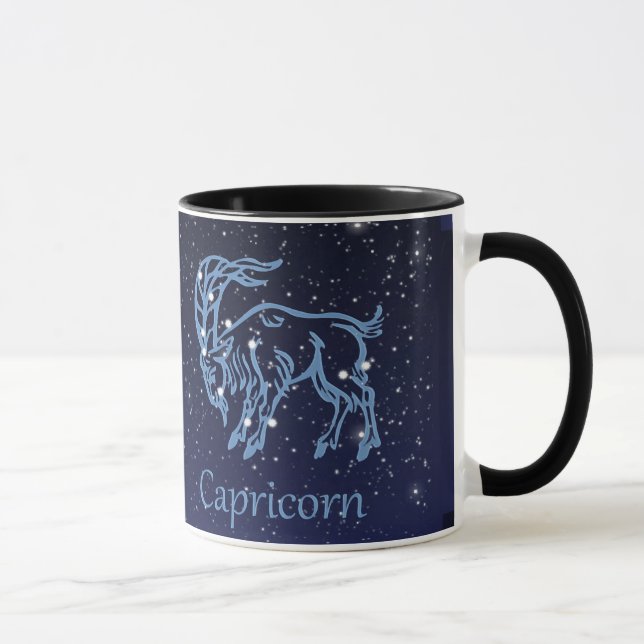 Capricorn Constellation and Zodiac Sign with Stars Mug (Right)