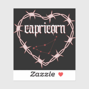 Capricorn Constellation Gothic Barbed Wire Design