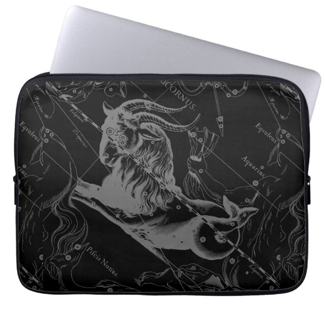 Capricorn Constellation Hevelius 1690 Engraving Laptop Sleeve (Front)