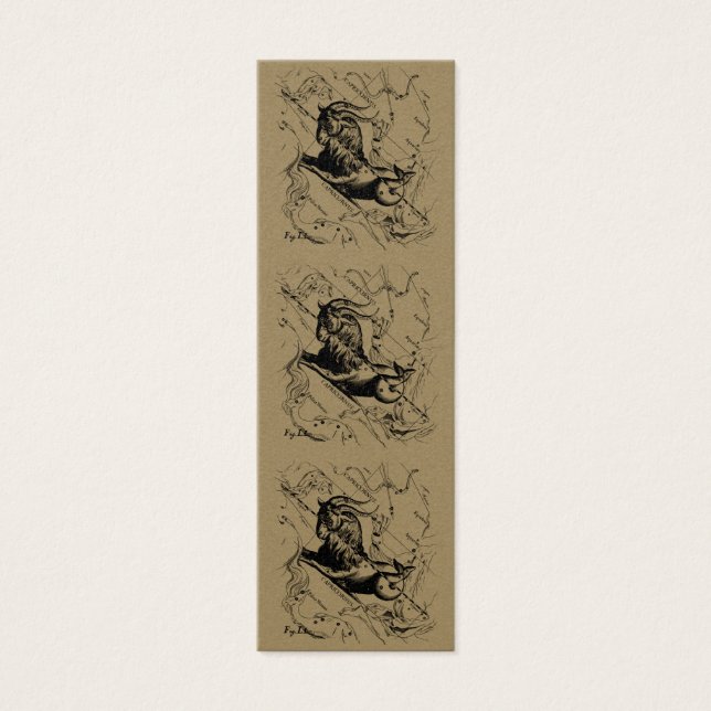 Capricorn Constellation Hevelius 1690 on Taupe (Front)