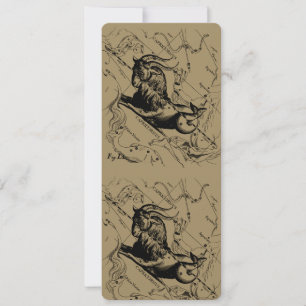 Capricorn Constellation Hevelius 1690 on Taupe