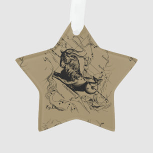 Capricorn Constellation Map Hevelius circa 1690 Ornament