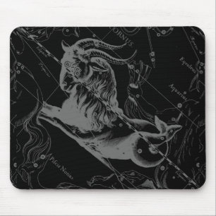 Capricorn Constellation Map Hevelius Engraving Mouse Pad