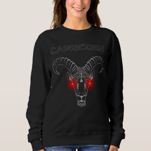 Capricorn Dark Astrology Minimal Occult Zodiac Sweatshirt