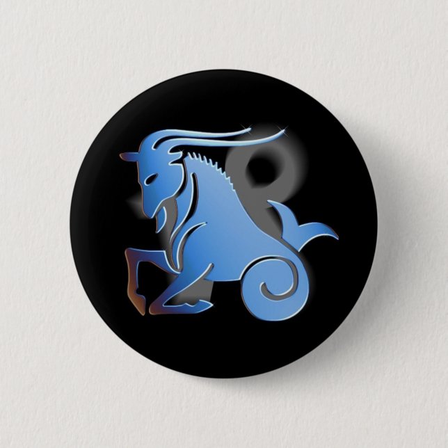 Capricorn- Designer Zodiac Button (Front)