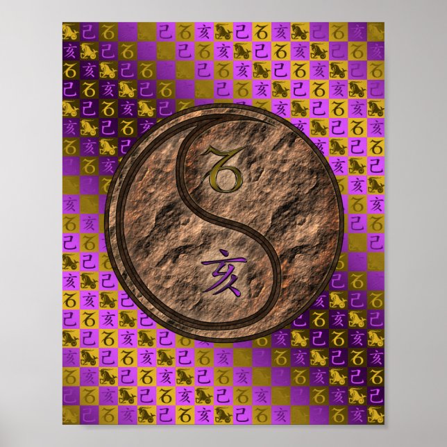 Capricorn & Earth Boar Poster (Front)