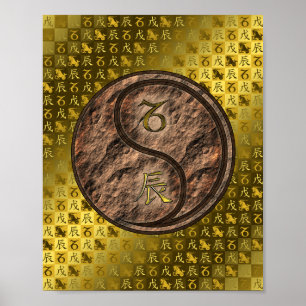 Capricorn & Earth Dragon Poster