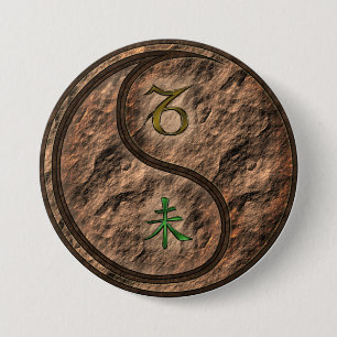 Capricorn & Earth Goat 7.5 Cm Round Badge
