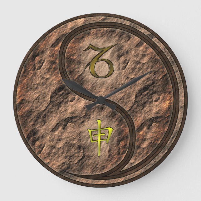 Capricorn & Earth Monkey Large Clock (Front)
