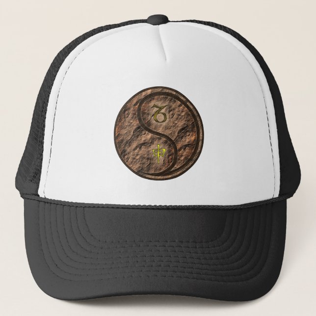 Capricorn & Earth Monkey Trucker Hat (Front)