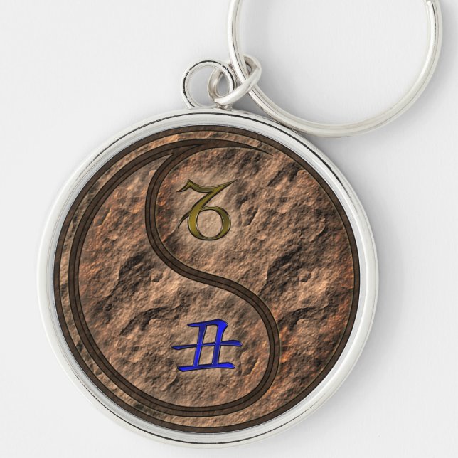 Capricorn & Earth Ox Key Ring (Front)