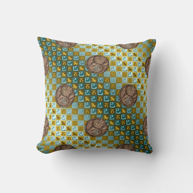 Capricorn & Earth Snake Cushion (Front)