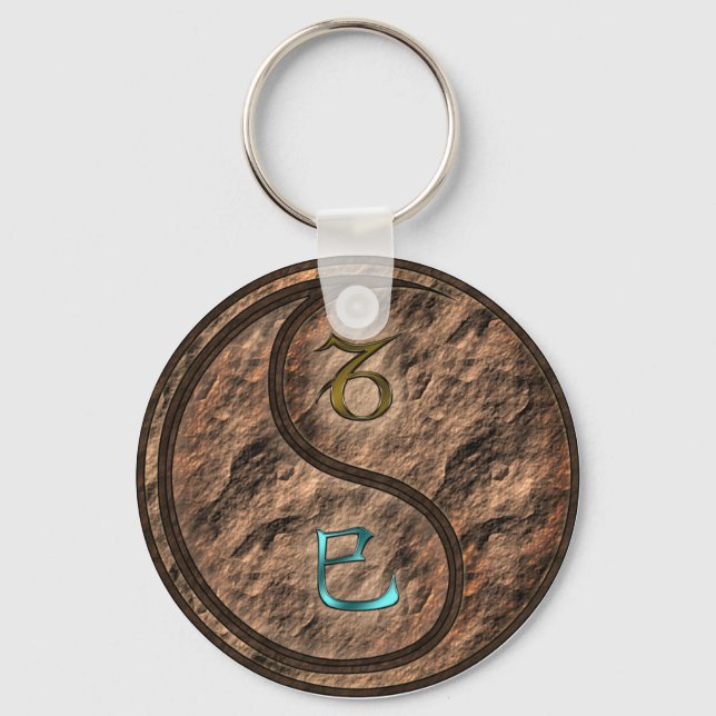 Capricorn & Earth Snake Key Ring (Front)