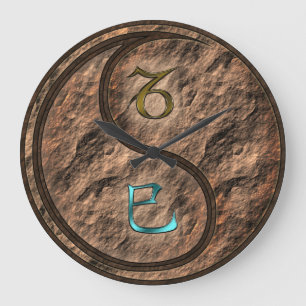Capricorn & Earth Snake Large Clock