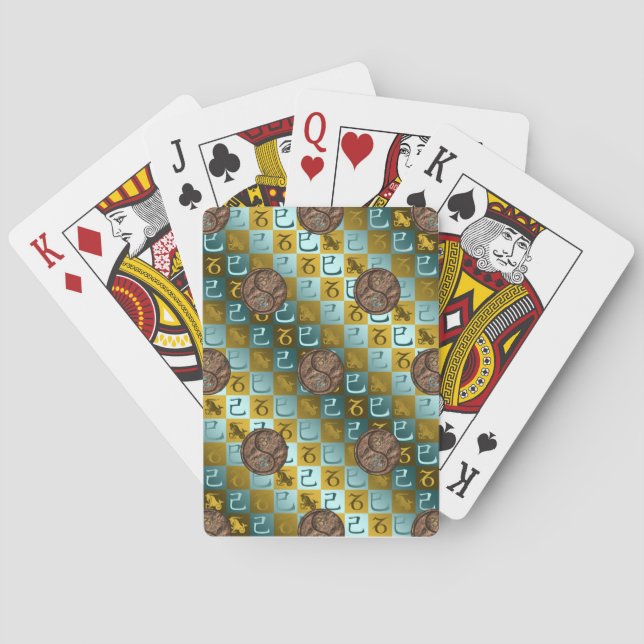 Capricorn & Earth Snake Playing Cards (Back)