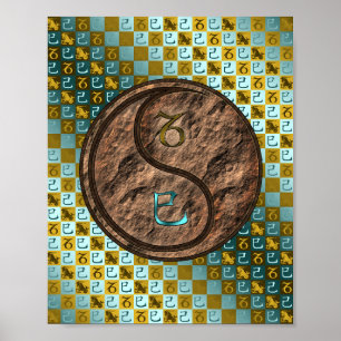 Capricorn & Earth Snake Poster