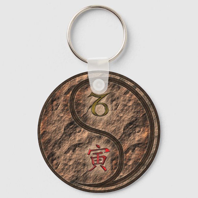 Capricorn & Earth Tiger Key Ring (Front)