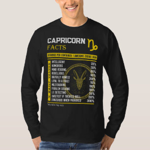 Capricorn Facts Awesome Zodiac Sign Capricornbirt T-Shirt