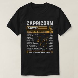Capricorn Facts Zodiac Funny Capricorn Birthday T-Shirt