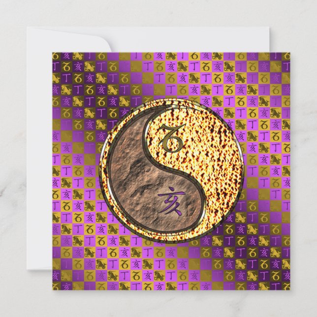 Capricorn & Fire Boar Card (Front)