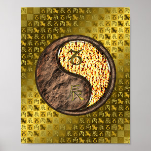 Capricorn & Fire Dragon Poster