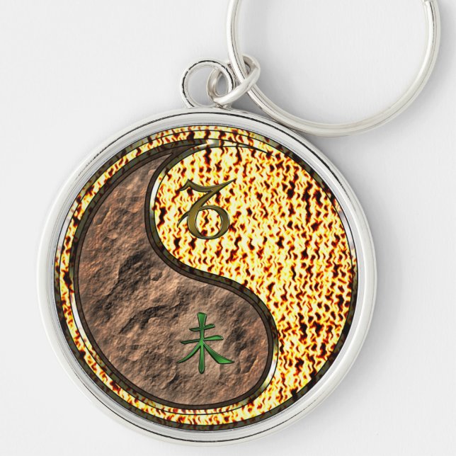 Capricorn & Fire Goat Key Ring (Front)