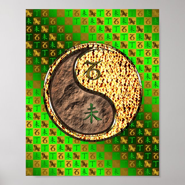 Capricorn & Fire Goat Poster (Front)