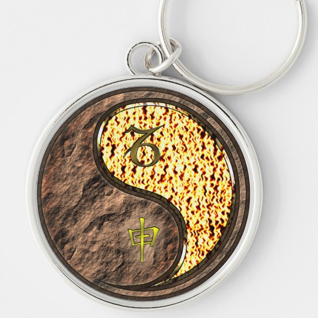 Capricorn & Fire Monkey Key Ring (Front)