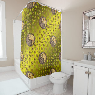 Capricorn & Fire Monkey Shower Curtain