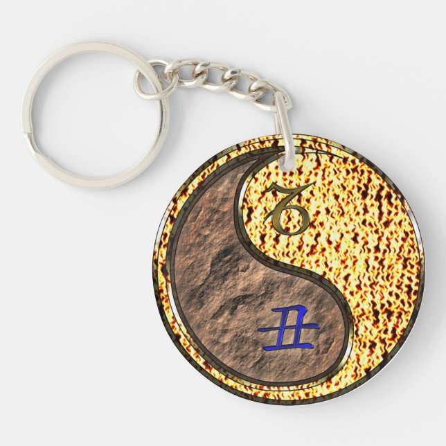 Capricorn & Fire Ox Key Ring (Front)