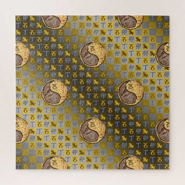 Capricorn & Fire Rabbit Jigsaw Puzzle (Vertical)