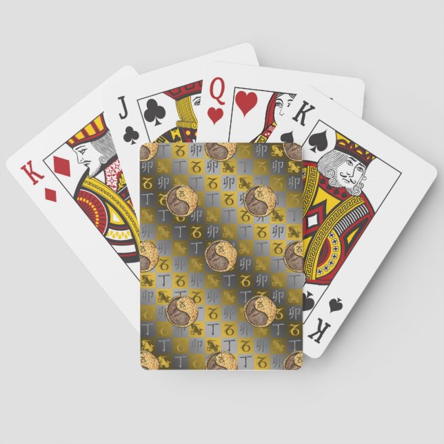 Capricorn & Fire Rabbit Playing Cards (Back)